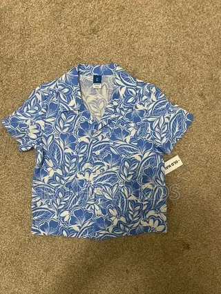 Old Navy Toddler Short Sleeve Button Down Shirt