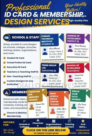Professional Students Id Card & Membership Cards