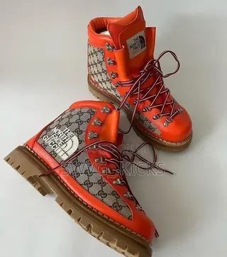 Gucci X the North Face GG Canvas Hiking Boots