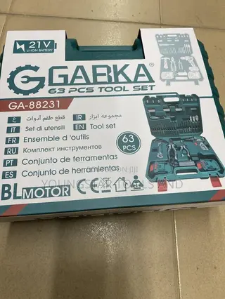 GARKA 63 PCS Tool Set (GA-88231) - 21V Cordless Drill & Hand Tools Kit