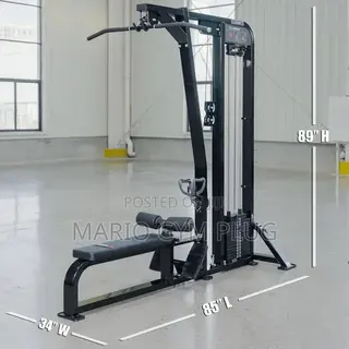 Lat Pull Down With Seated Row (2 in 1)100kg Free Weight