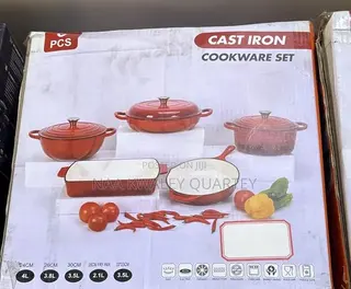 9pcs Cast on Iron Cookware Set