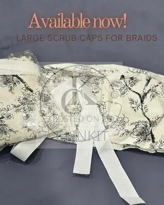 Large Scrub Caps for Braids
