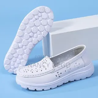 Breathable, Thick Sole, White Sneakers