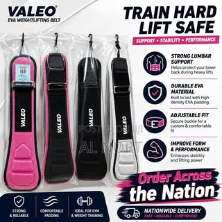 Valeo Eva Weightlifting Belt – Adjustable Gym Support Belt