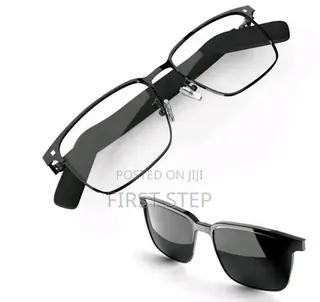 2-in-1 Smart Bluetooth Glasses –Metal Frame, Sunglasses Clear Lenses