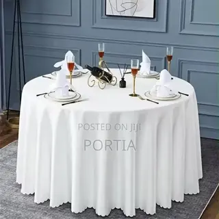 Satin and Cotton Chair Covers and Table Cloth