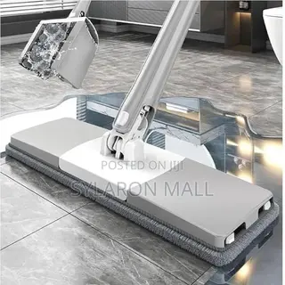 Flat Mop With Squeeze Bucket – Hands-Free Cleaning System