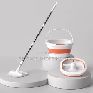 Self-Wringing Spin Mop and Bucket System