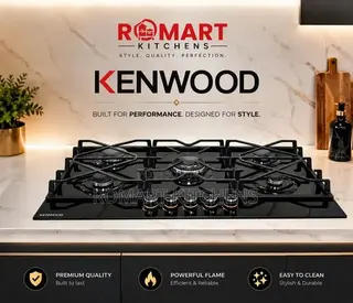 Quality Kenwood 90cm (5 Burner) Ceramic Glass Gas Cooktop.