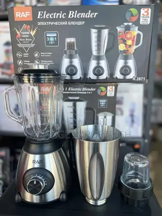 Quality RAF 3in1 Stainless Steel and Glass Blender Set