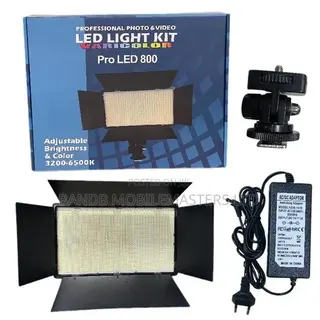 Pro LED 600 Photography Video LED Light Panel (Selfie Stick Included)