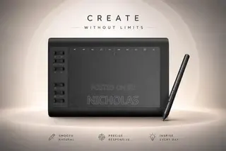 Graphics Drawing Tablet for Design Online Teaching - 10"x6"
