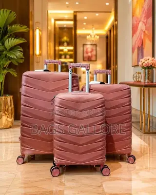 Peach Luggage 3set