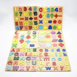 1 Set Montessori Wooden Kids Educational Puzzles Toys