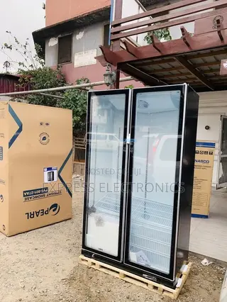 Hot New Pearl PVC-801-27A690Ldouble-door Glass Display Beverage Cooler