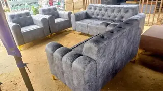 Quality Leather-Material Sofa Set