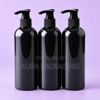 Black Lotion Bottle With Black or Gold Pump 250ml