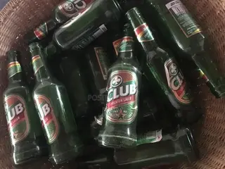 Empty Mini Club Beer Bottles
