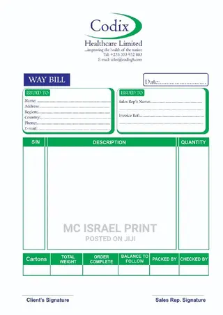Customized Invoices, Receipts Book