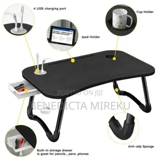 Foldable Laptop Table With Usb Port