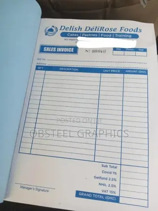 Printing Of Invoice, Receipt, Waybill, Log Book, Etc