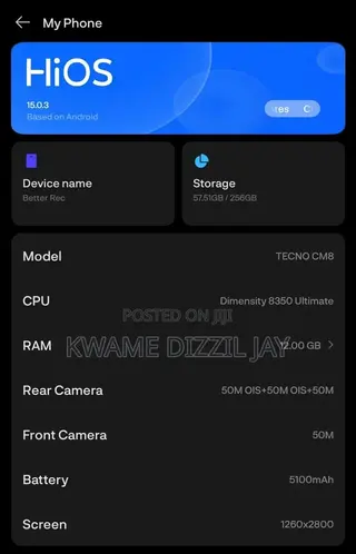 Tecno Camon 40 Premier 5G 256 GB Silver