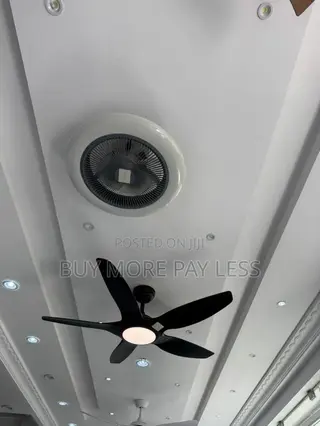 Matte Black 5-Blade Ceiling Fan With an Integrated Led Light Kit.