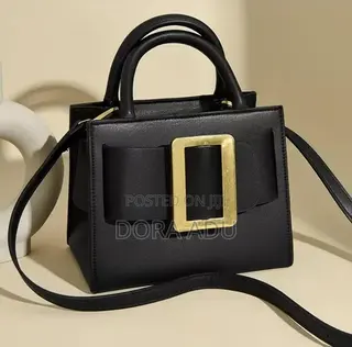 Structured Buckle Handbag.