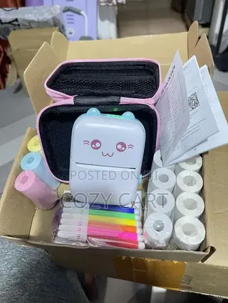 Portable Thermal Label Printer With Papers