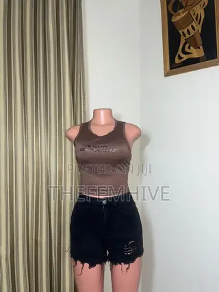 Brown Shein Crop Top Thrift
