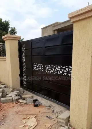 Modern Laser-Cut Sliding Security Gate (Custom Metal Design)