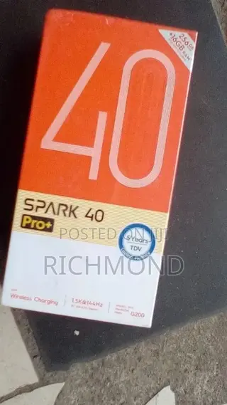 New Tecno Spark 40 Pro+ 256 GB Black