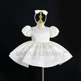 Premium Off-White Dress With Free Hair Accessory