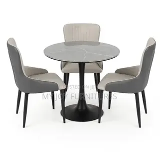 3 Seater Round Leisure Grey Marble Set