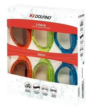 DOLFINO Youth Swimming Goggles - 3 Pack
