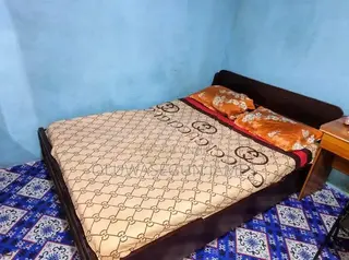 4.5 by 6 Double Bed Frame + Mattress + 2 Pillows - Neatly Used