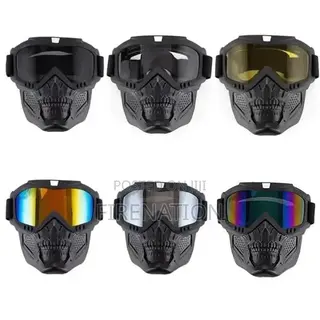 Tactical Full Face Mask. With Ski Goggles