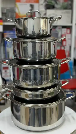 5 PCS Stainless Steel Pots