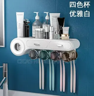 Modern Wall Shelf Toothpaste Organizer