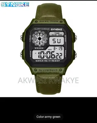 Synoke Watch Men Sports Multifunctional Waterproof Digital Watch