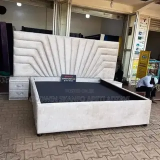 Queen Size Bed Frame and Throws Available