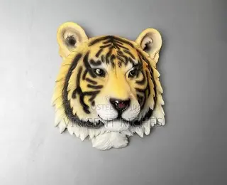 Tiger Head Resin Wall Sculpture