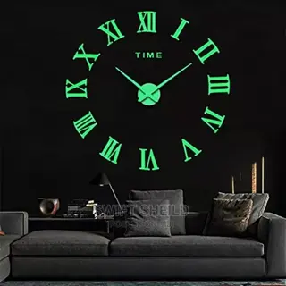 Glow 3d Wall Clock(Large Size 100 - 120cm)