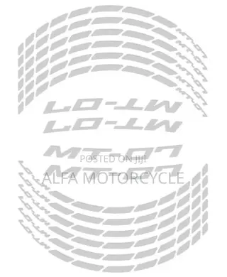 Yamaha MT-07 Reflective Wheel Rim Sticker Set 2014–2023