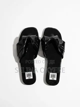 Brand New Women's Black Slippers - Size 40