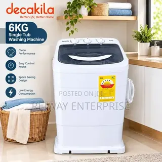 Decakila 6KG Single Tub Top-Loading Washing Machine
