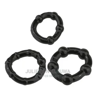3 Pcs Set Penis Erection Beaded Cockrings. Delay Ejaculation