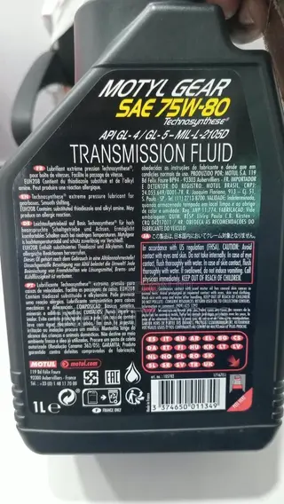 Motul Motyl Gear SAE 75W80 Transmission Fluid