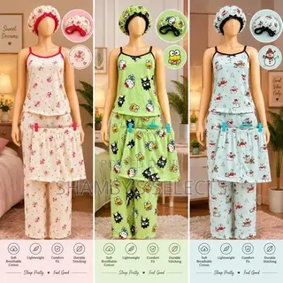 Ladies 4-in-1 Cotton Nightwears